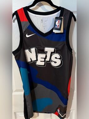 NBA Brooklyn Nets Black Multicolor City Edition Jersey